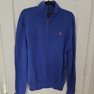 Polo by Ralph Lauren Men's Royal Blue Zip-Up Sweater